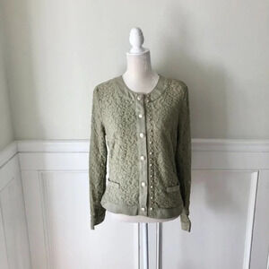 Monoreno NWT Olive Green Lace Jacket Cardigan M